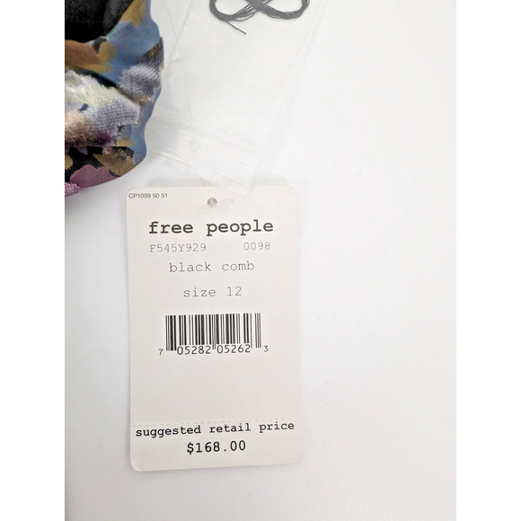 NWT Free People Falling Leaves Floral Velvet Burnout Dress 12 Whimsygoth Fairy - Picture 9 of 12